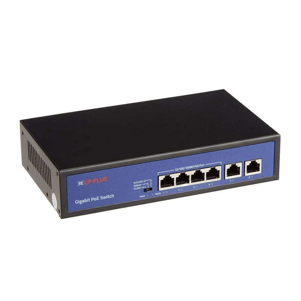 CP-Plus Poe Switch 4 Port (4 GE + 2 GE Port) CP-DNW-GPU4G2-48C view 4